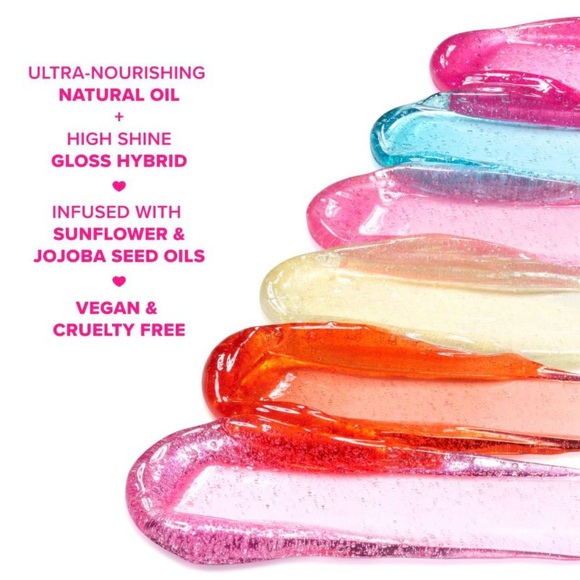 TOO FACED Kissing Jelly Gloss Juicy Lip Oil in ‘BUBBLEGUM’ - .15 oz NIB - Picture 5 of 7